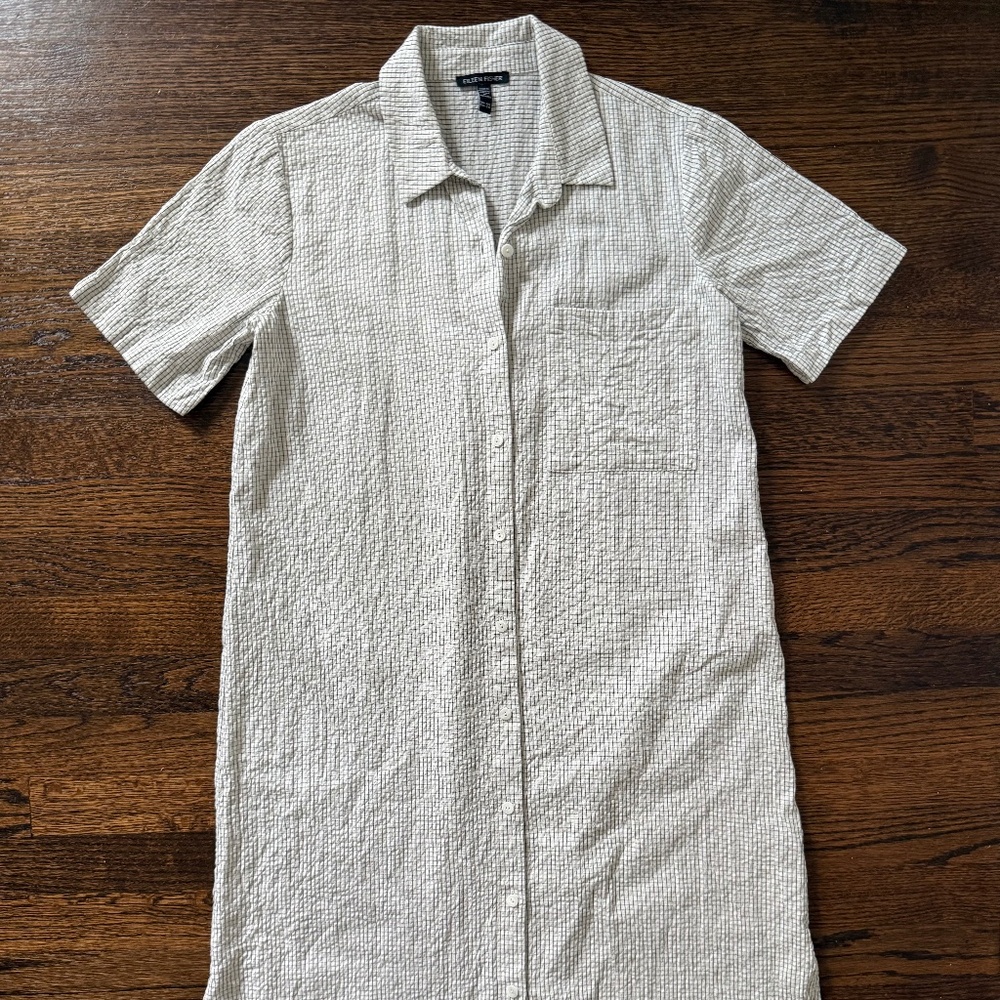Eileen Fisher Puckered Organic Shirtdress